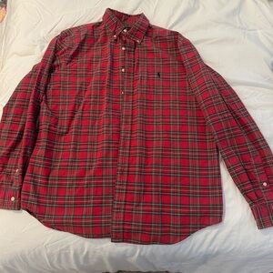 POLO Ralph Lauren Men’s All Cotton Stewart Tartan Oxford Cloth Button Down - XL